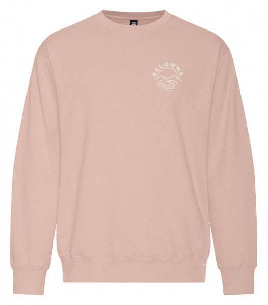 Dusty Rose/Sand 'Kelowna Mountain Wave' Crewneck