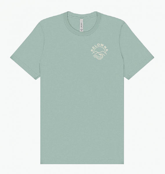Dusty Blue/Sand 'Kelowna Mountain Wave' T-Shirt