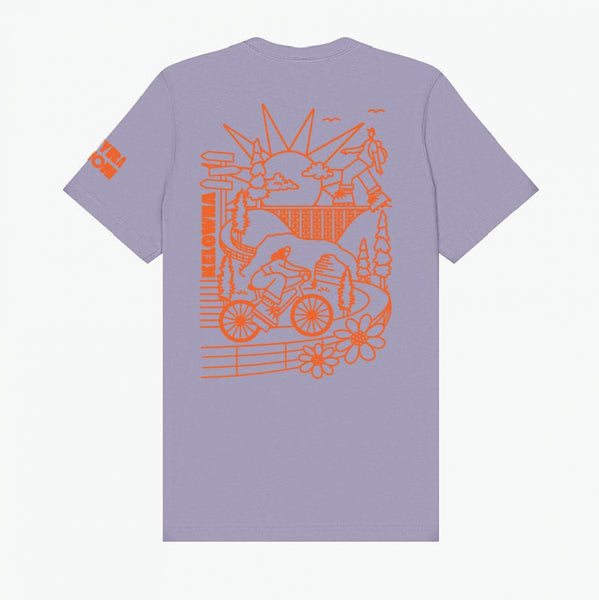 Dark Lavender/Orange 'Myra Canyon' T-shirt