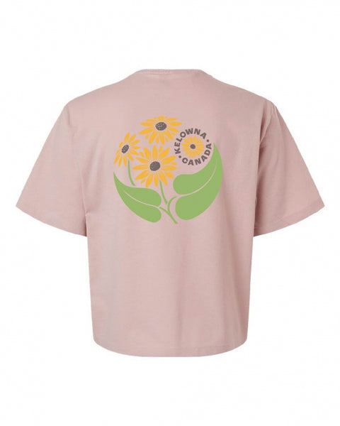 Blush Pink Arrowleaf Crop T-Shirt