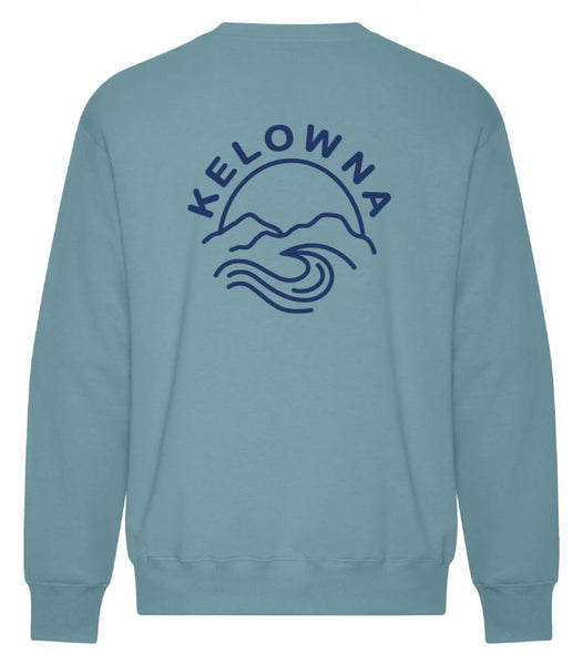 Blue/Dark Blue 'Kelowna Mountain Wave' Crewneck