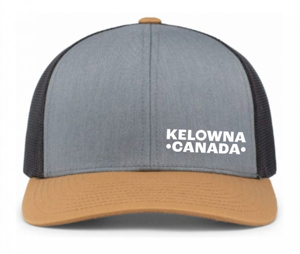 Grey/Mustard 'Kelowna Canada' Trucker Hat