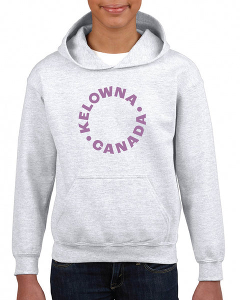 Grey/Purple 'Kelowna • Canada' Youth Hoodie