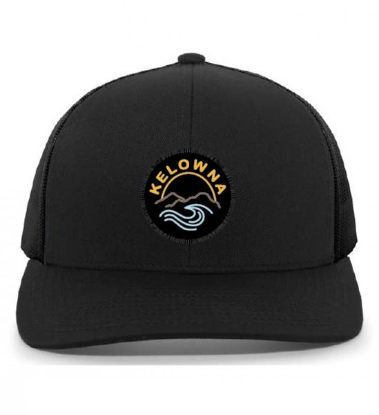 Black 'Kelowna Mountain Wave' Trucker Hat