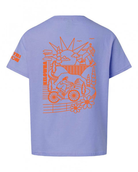 Purple/Orange 'Myra Canyon' Youth T-Shirt