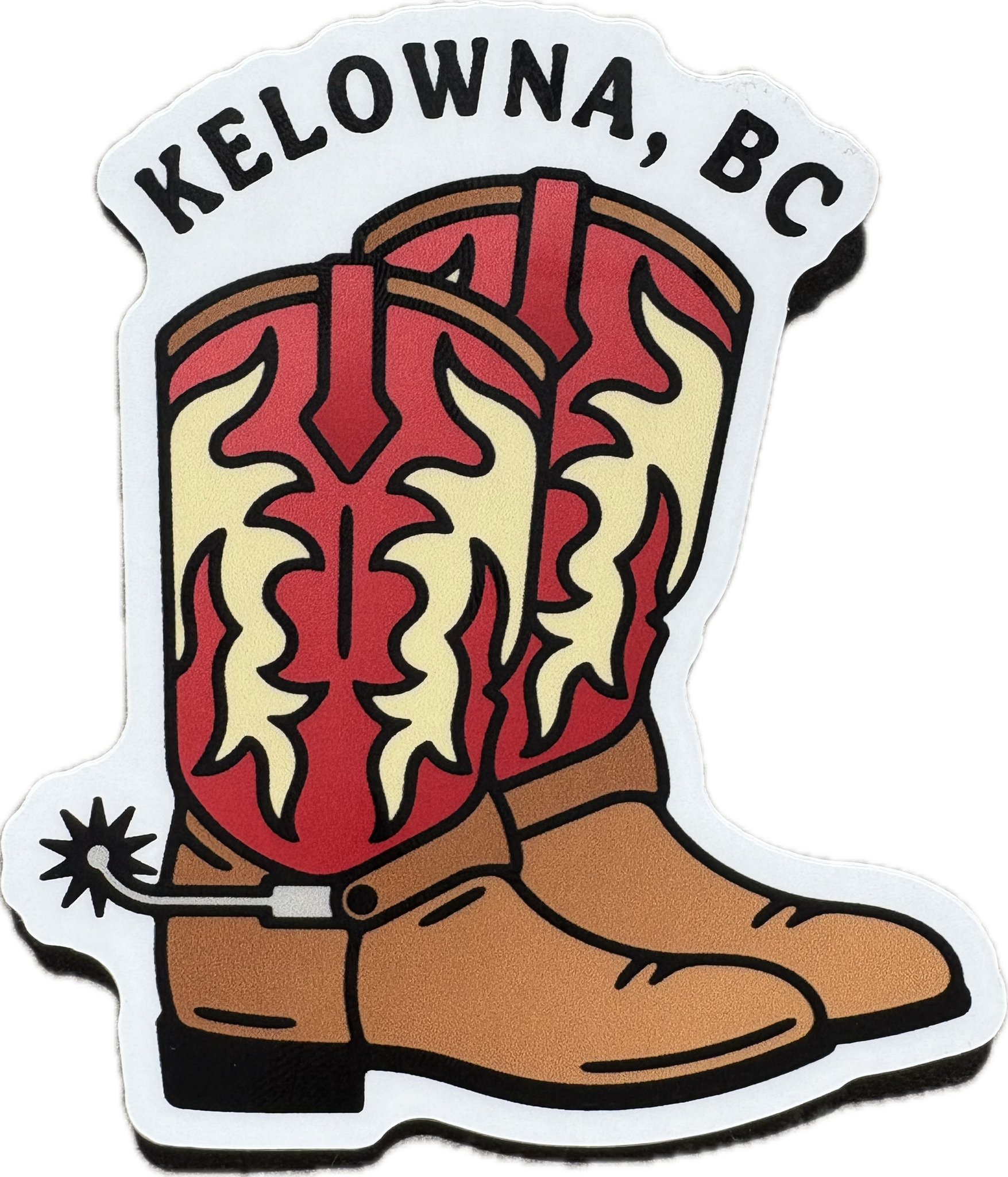 'Kelowna' Cowboy Boot Vinyl Sticker