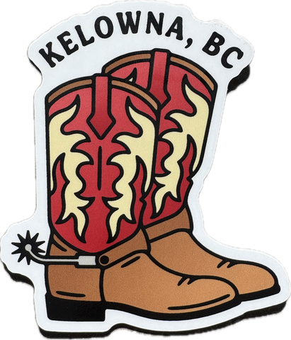 'Kelowna' Cowboy Boot Vinyl Sticker