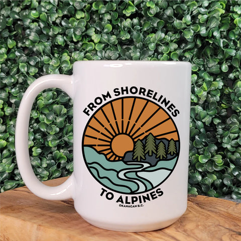 Shorelines to Alpines Ceramic Mug