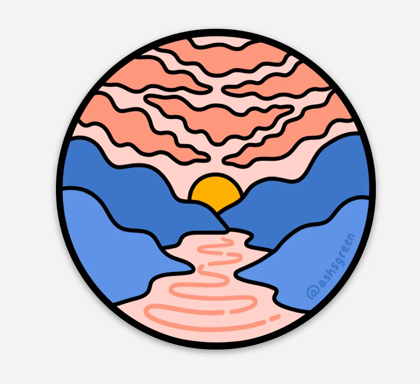 Okanagan Sunset Sticker