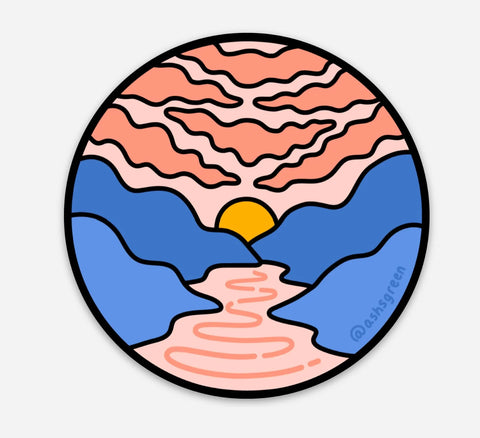 Okanagan Sunset Sticker
