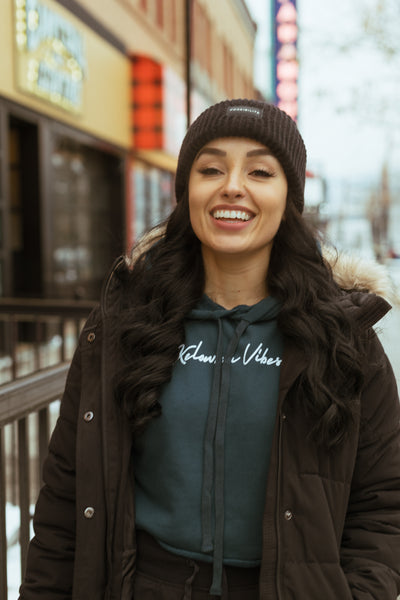 Atlantic Blue 'Kelowna Vibes' Crop Hoodie