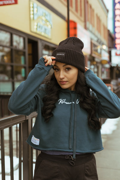 Atlantic Blue 'Kelowna Vibes' Crop Hoodie