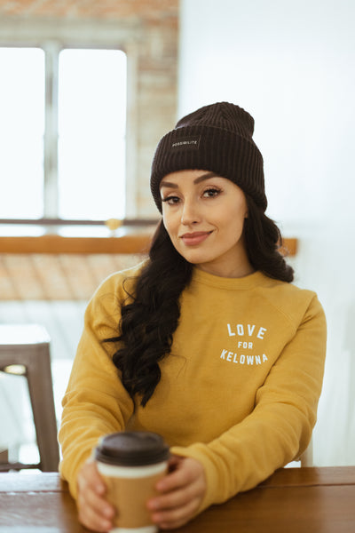 Mustard 'Love for Kelowna' Unisex Crewneck