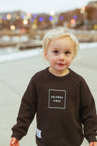 Black 'Kelowna Vibes' Toddler Crewneck