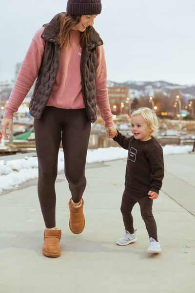 Black 'Kelowna Vibes' Toddler Crewneck