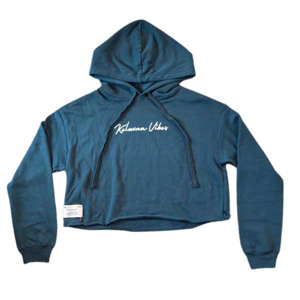 Atlantic Blue 'Kelowna Vibes' Crop Hoodie
