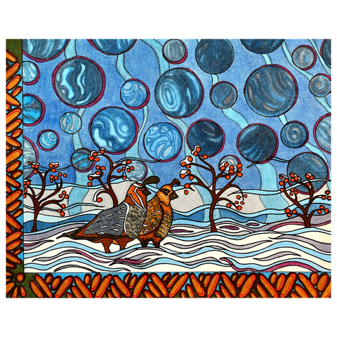 Quail Canvas Print - Janine Lott