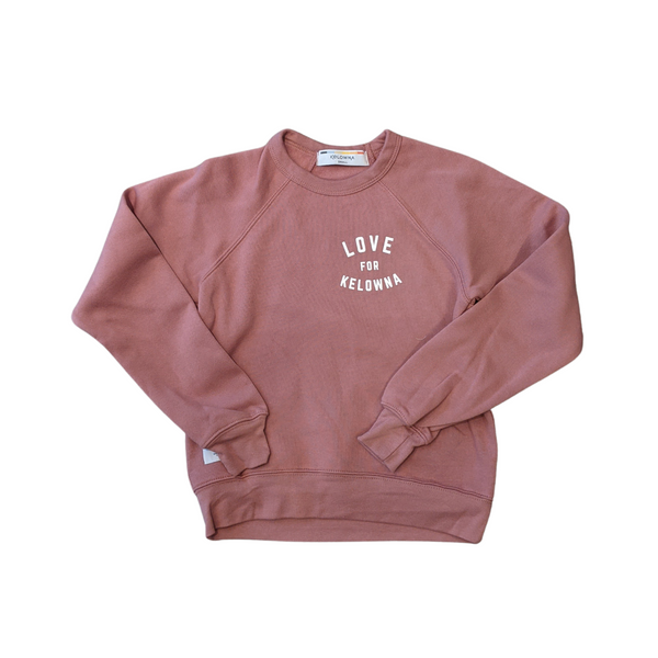 Mauve 'Love for Kelowna' Youth Crewneck