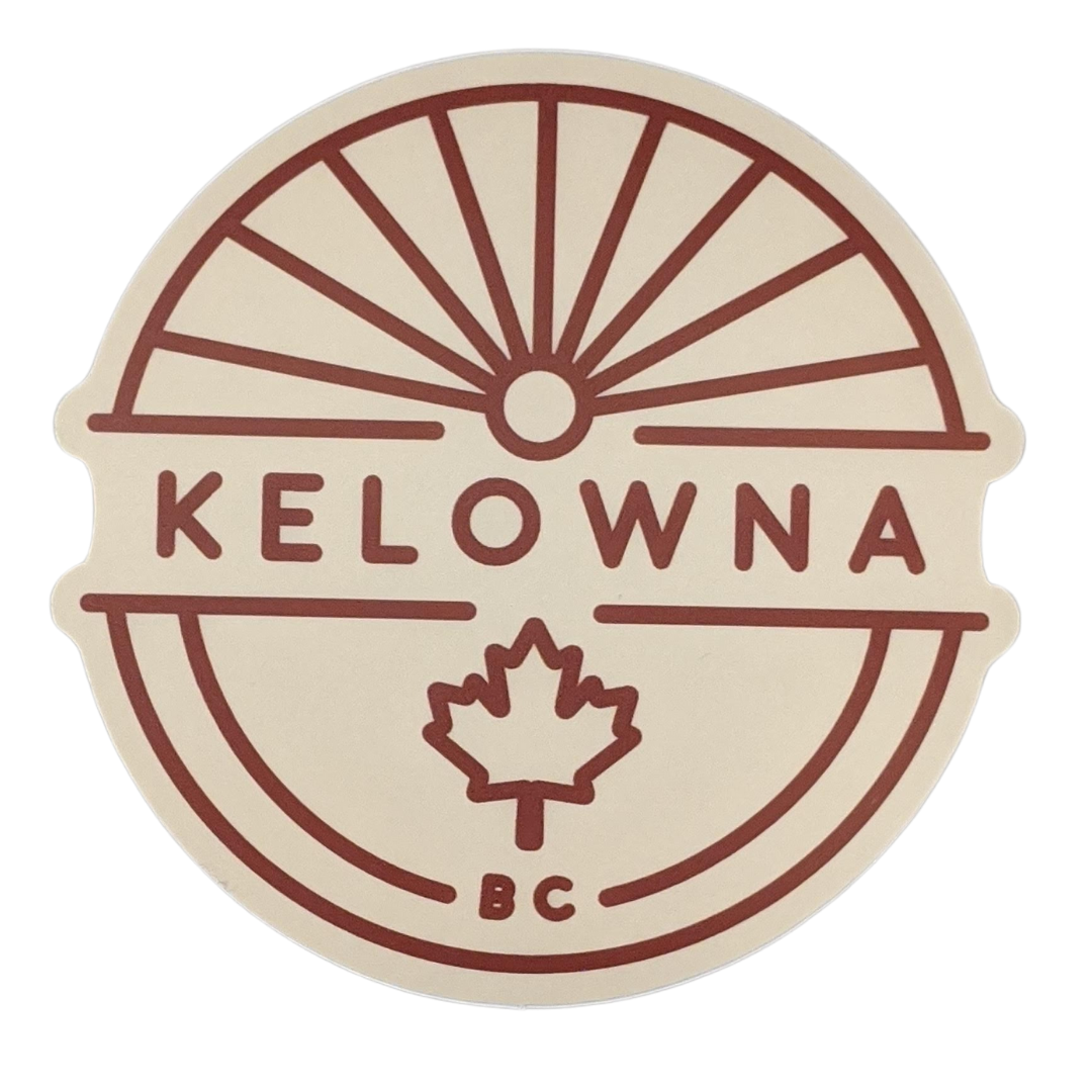 'Kelowna' Maple Leaf Vinyl Sticker