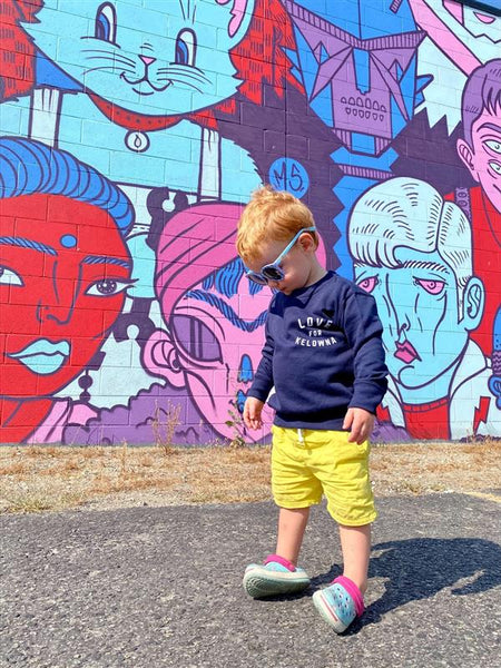 Navy 'Love For Kelowna' Toddler Crewneck