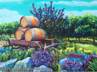 Wine Tasting 10"x8" Canvas Reproduction
